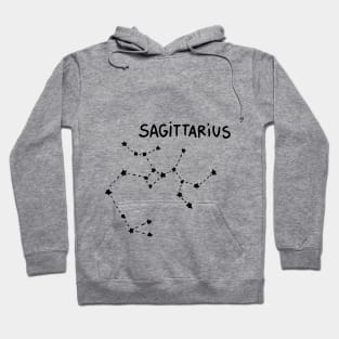 Zodiac Sign - Sagittarius Black Hoodie